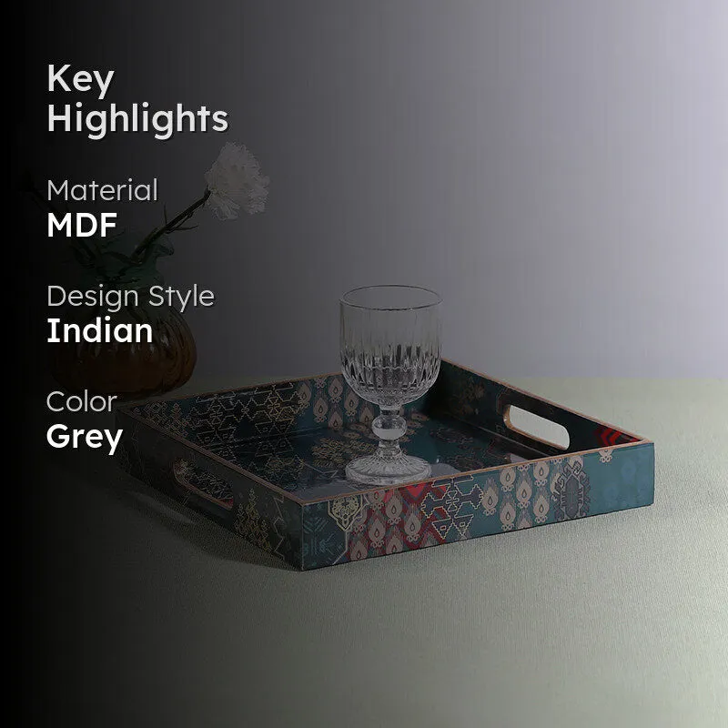 India Circus Afiya Square Serving Tray media 2