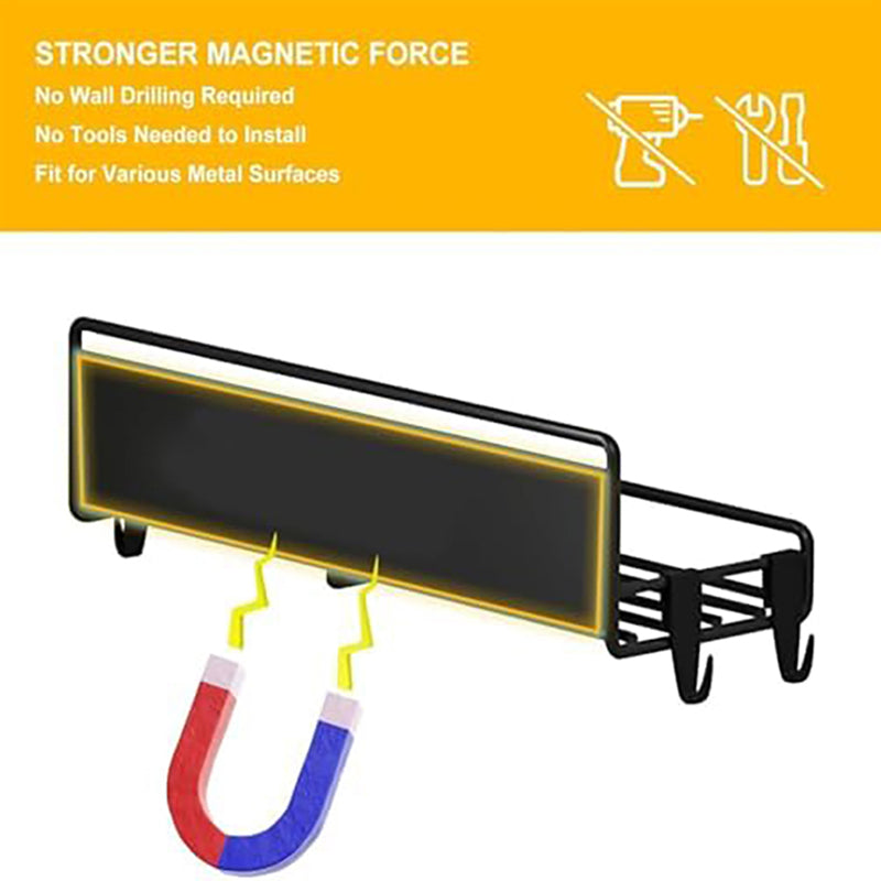 Layloft Magnetic Bamboo & Carbon Steel Wall Rack - Set Of Two media 9