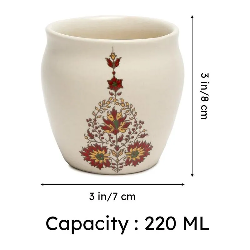 Gardenia Handcrafted Ceramic Kulhad (220 mL) - Set Of Six media 7