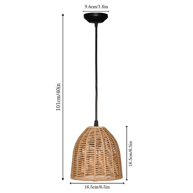 Wickra Rattan Oval Raffia Ceiling Lamp - Beige media 5