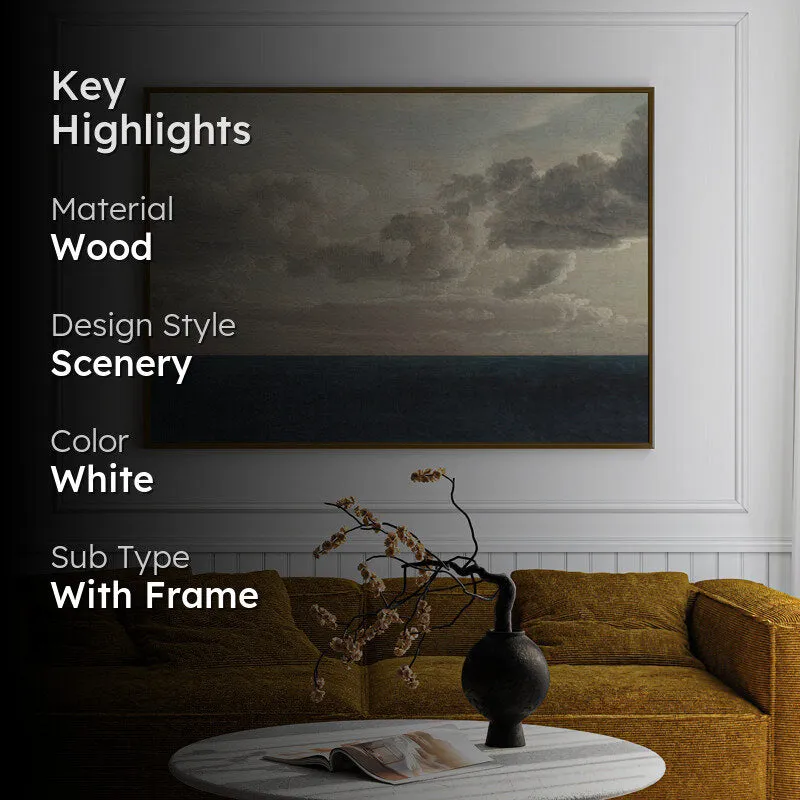 Calm Before Storm Wood Wall Art With Frame - Black media 2