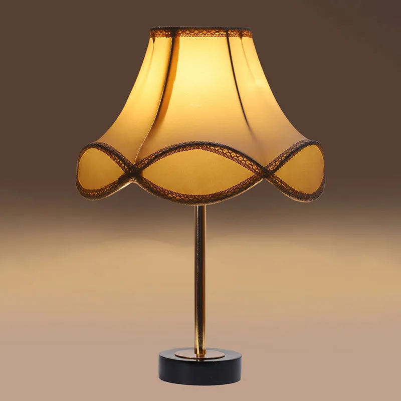 Valencia Arc Rodin Wooden Table Lamp - OffWhite,Gold,Black media 6