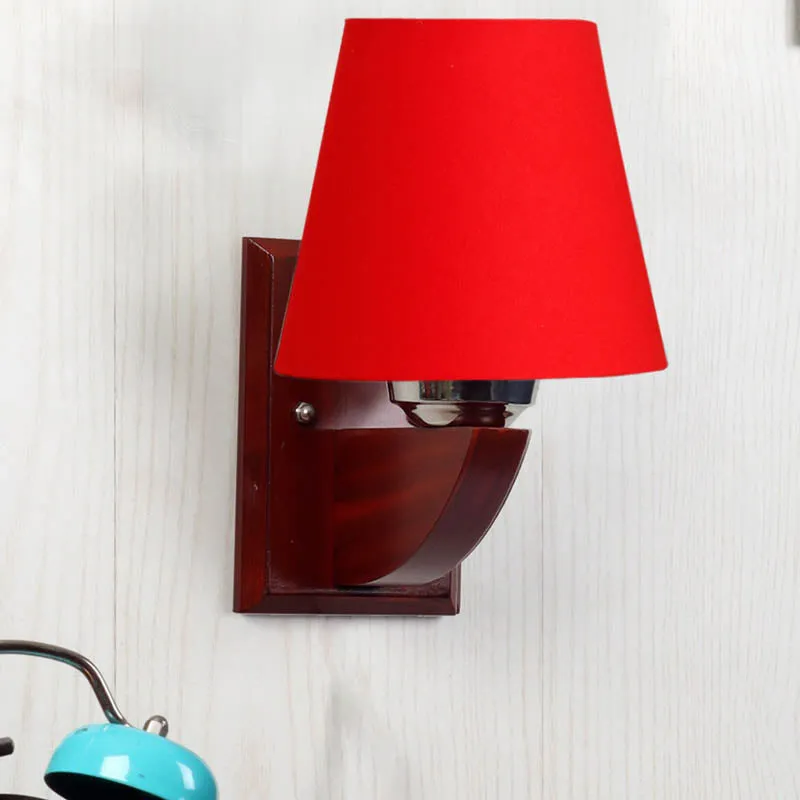 Lush Conical Wooden Wall Lamp media 3