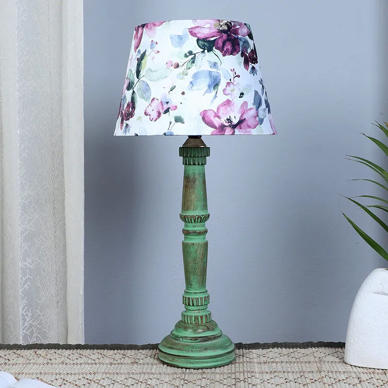 Lumikko Twist Printed Mango Wood Table Lamp - Multicolor media 2