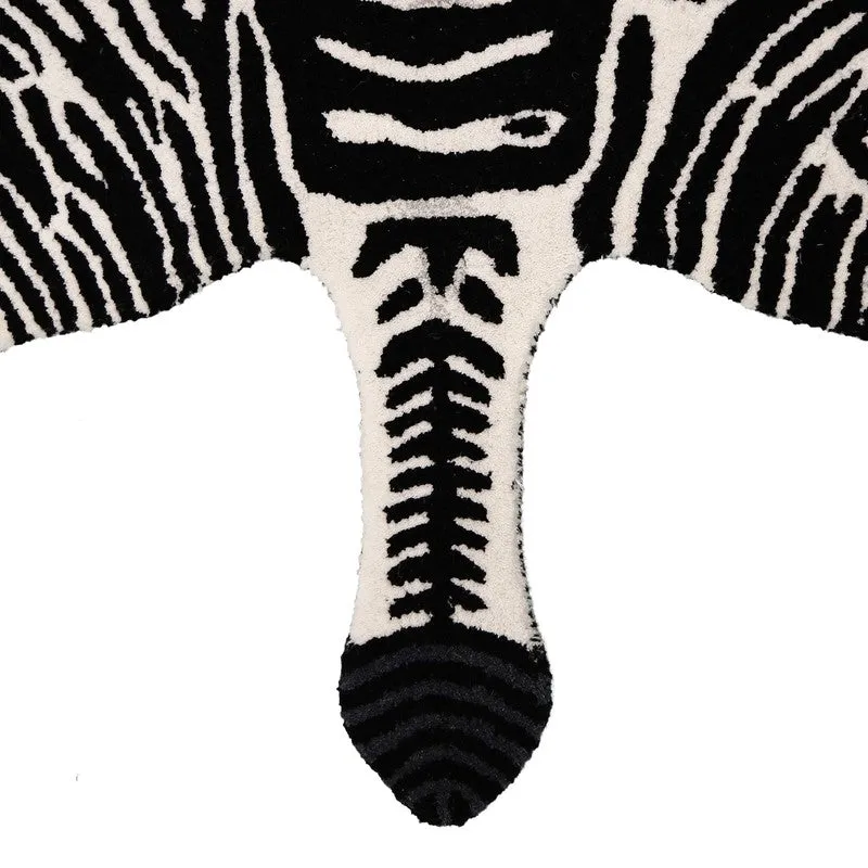 Zebra Safari Cotton Carpet - Black & White media 6