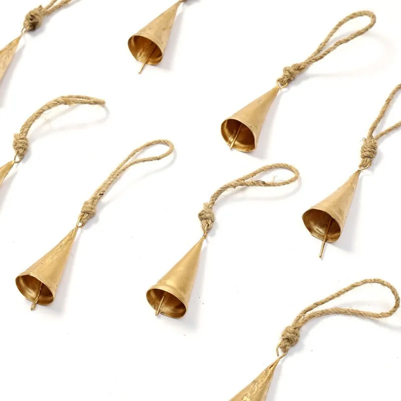 Conical Metal Hanging Bell - Set Of Ten - 5