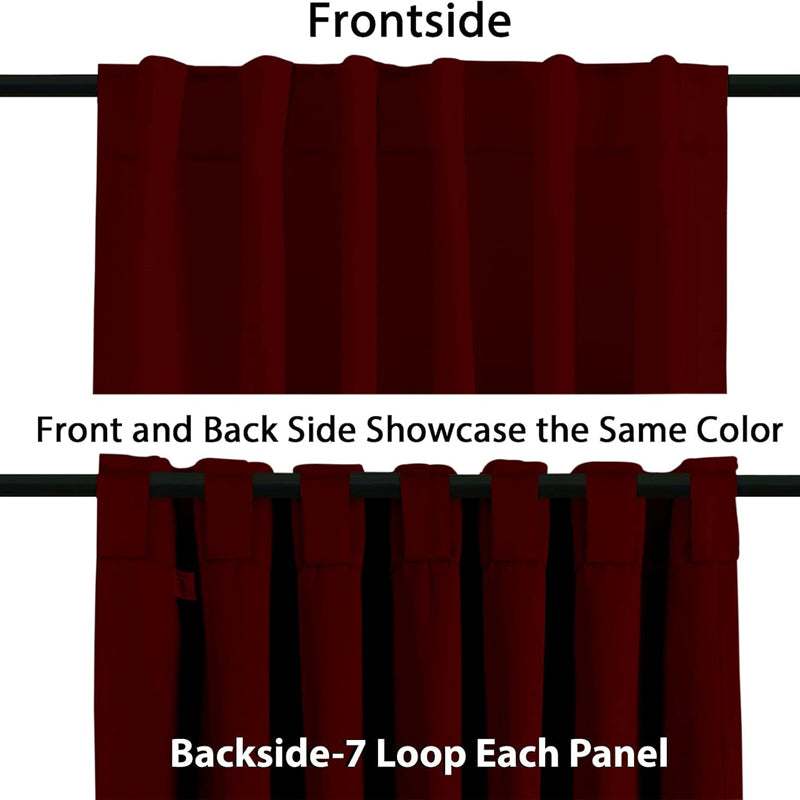 Serein Pleated Curtain Valance (Burgundy) - Set Of Two media 5