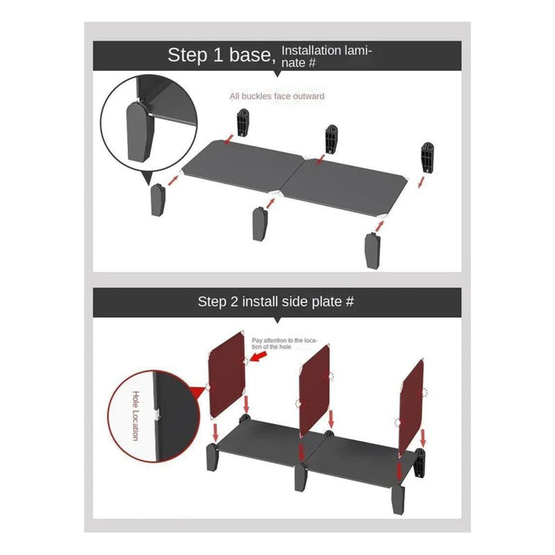 NeatWalk White Plastic & Metal Shoe Racks media 4