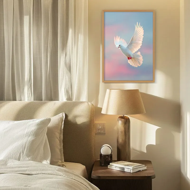 Soaring Stillness Archival Paper Wall Painting With Brown Frame media 4