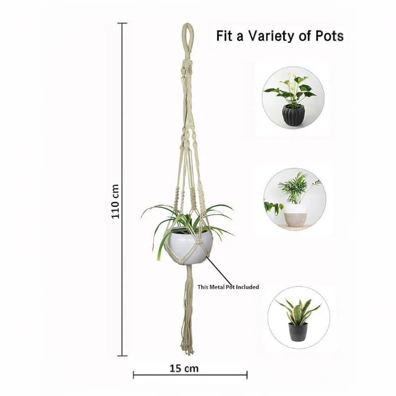 Aylin Small Macrame Plant Hanger media 4