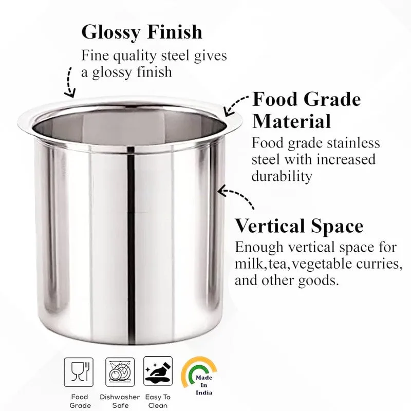 Deeptop Stainless Steel Pateela - 2100 mL media 6
