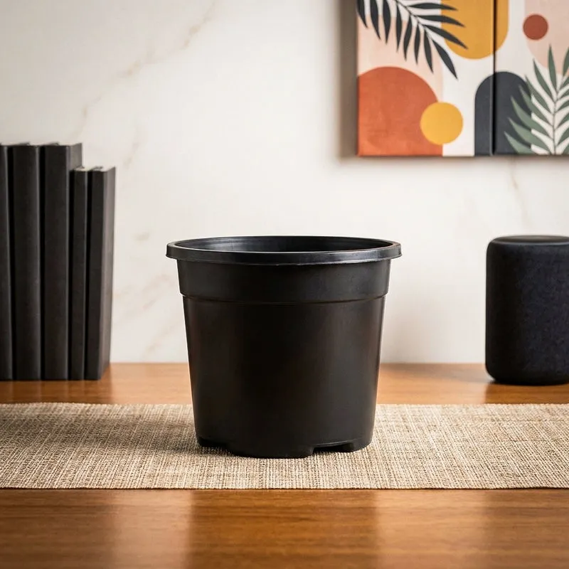 Ugaoo Garden Black Plastic Pot (9.9 CM) - Set Of Six media 1