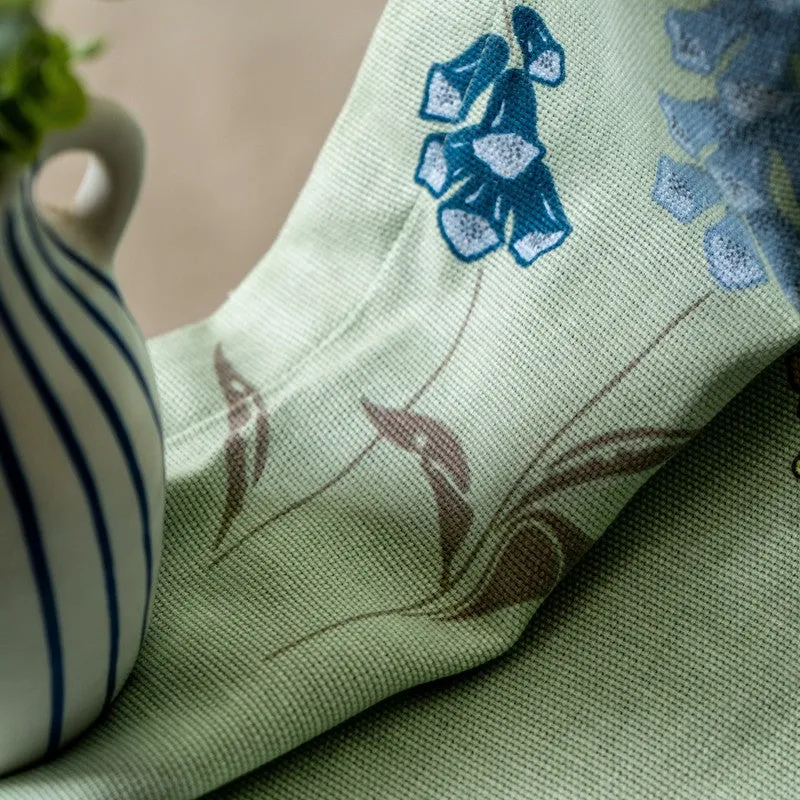 Tranquebar Home Floral Royale Polyester Curtains(Green) - Set Of Two media 6