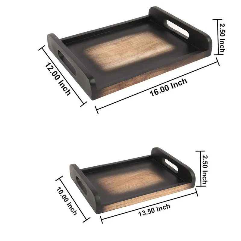 Rustic Nest Multipurpose Tray - Set Of Two media 10