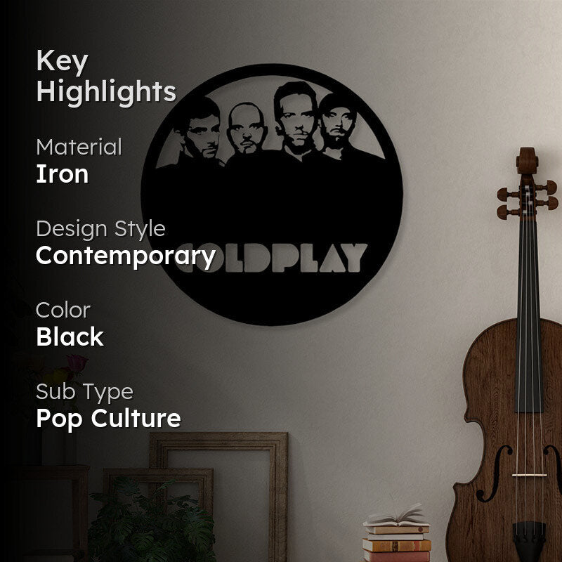 Coldplay Black Iron Wall Accent media 2