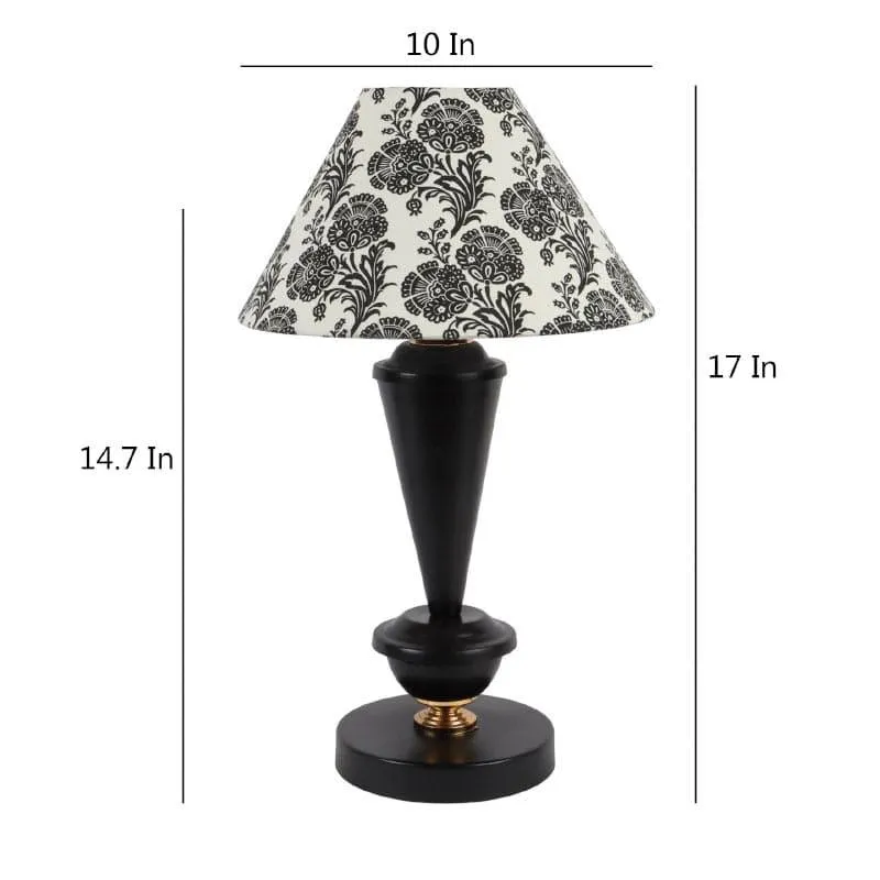 Filigree Haskell Fabric Table Lamp - Black,White media 5