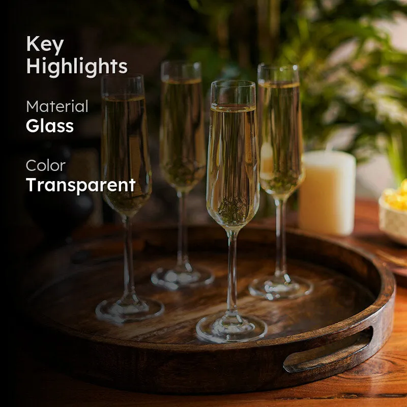 Clearline Flute Glass (240 mL) - Set Of Four media 2