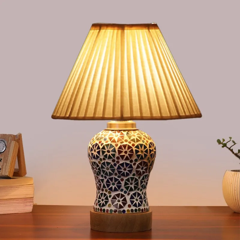 Astrona Pleatra Wooden Table Lamp - Multicolor media 3