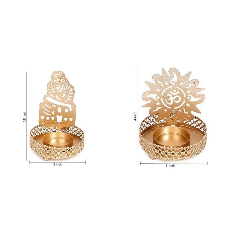 Om Sai Baba Tealight Candle Holder - Set Of Two media 6