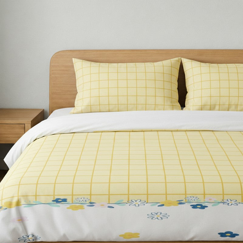 Yellow Sansa Microfiber Bedsheet - 125 GSM media 4
