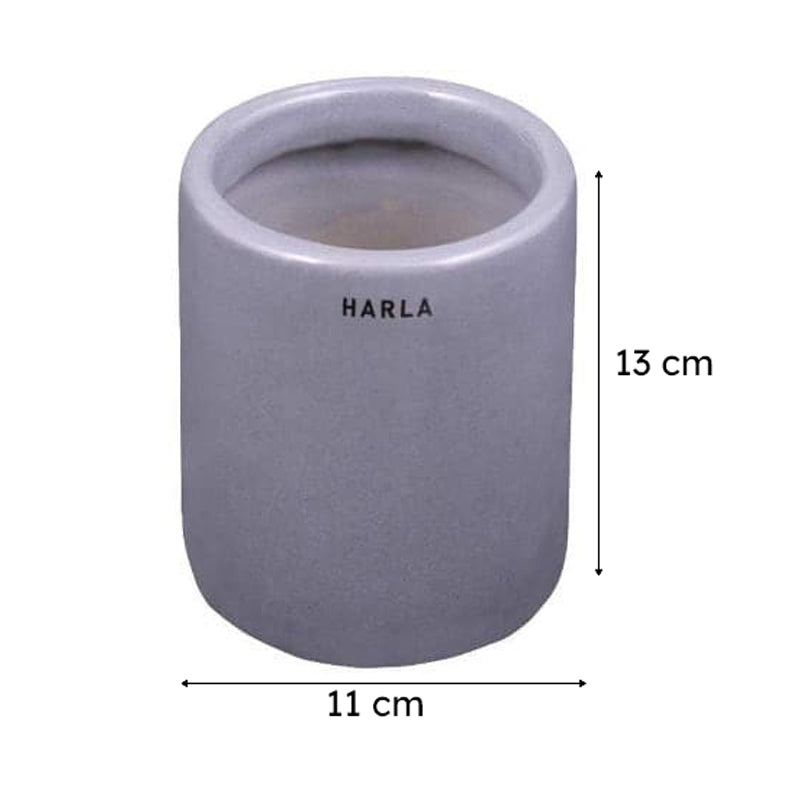 Ugaoo Lilac Stories Ceramic Pot (10 CM) - Grey media 6