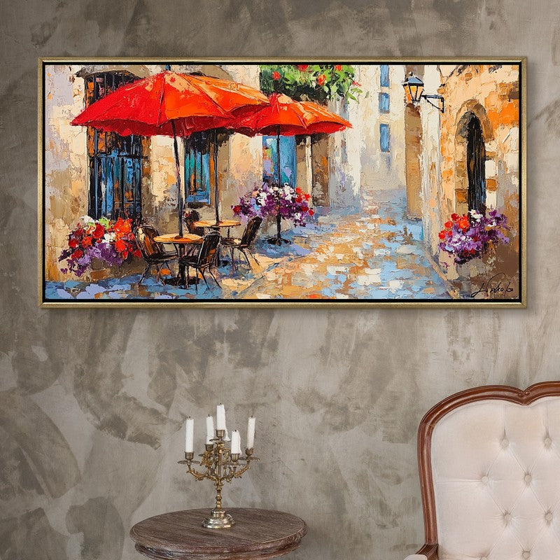 Sunlaced Canvas Wall Painting With Frame