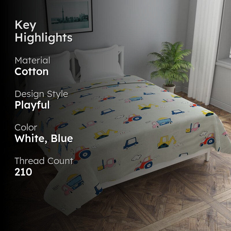 Trucker's Tuck-In Kids' Cotton Duvet Cover - 210 TC media 2