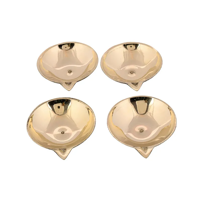 Makar Brass Diya - Set Of Four media 4