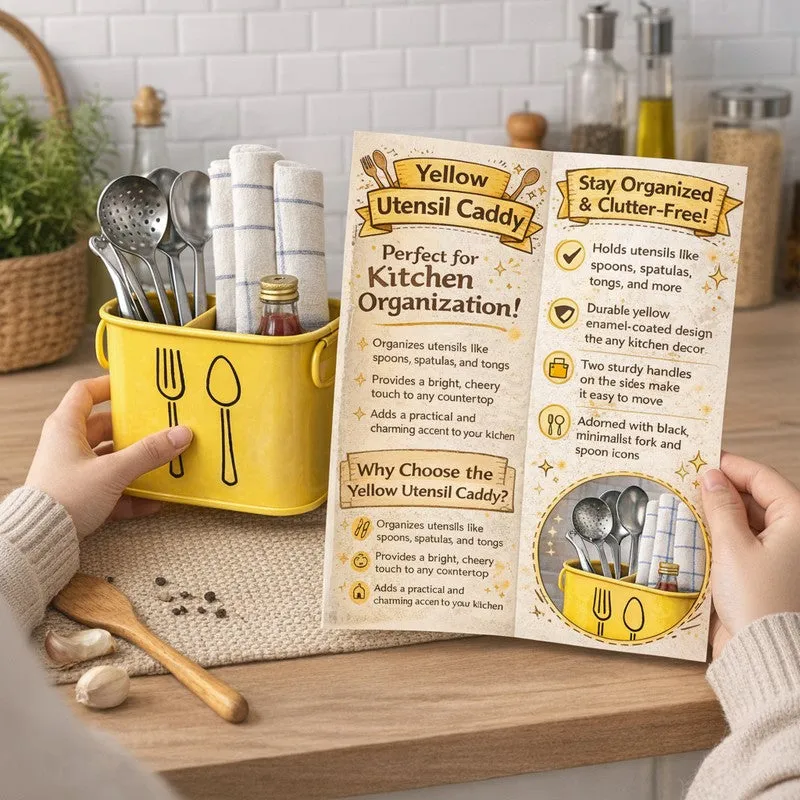KitchenPro Rust-Free Cutlery Stand - Yellow media 6