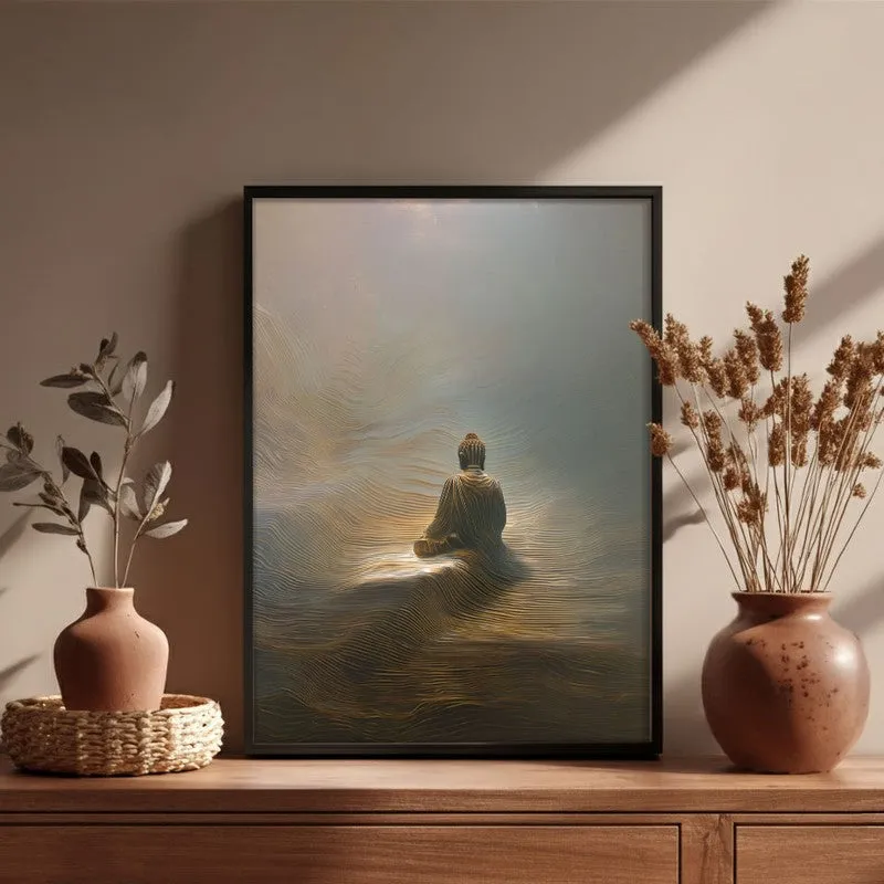 Buddha In Tranquil Harmony I Archival Paper Wall Painting With Black Frame media 6