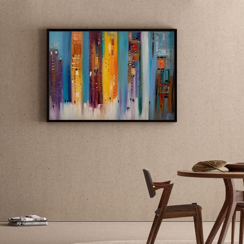 City Inspiration Canvas Wall Painting - Black Frame