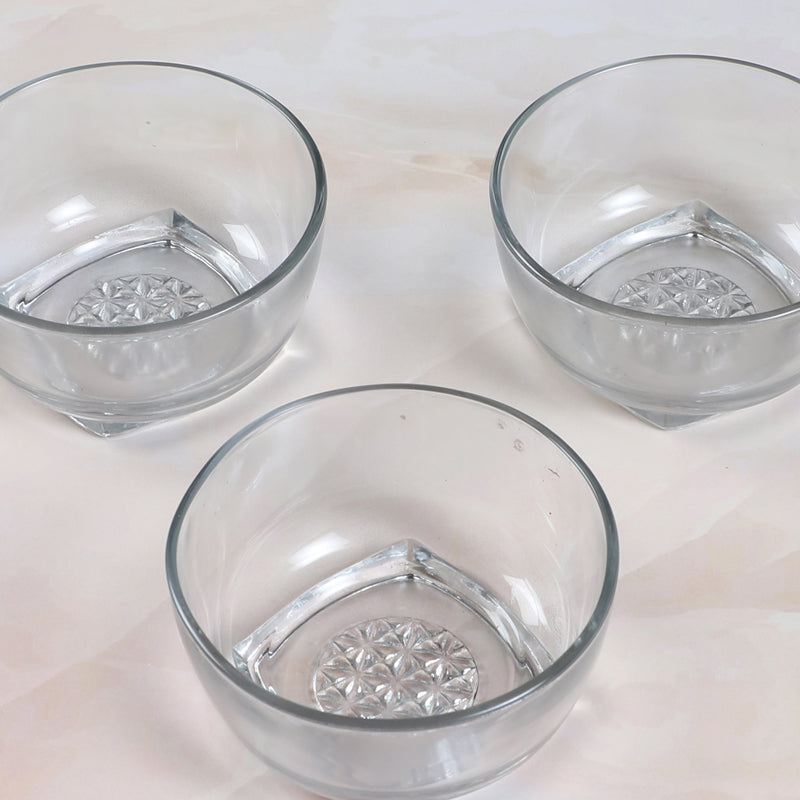 Kublai Glass Snack Bowl (300 ML) - Set Of Three media 5