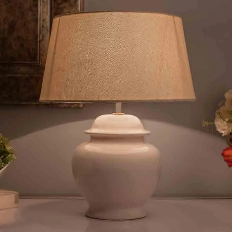 Vienna Ceramic Table Lamp - White media 3