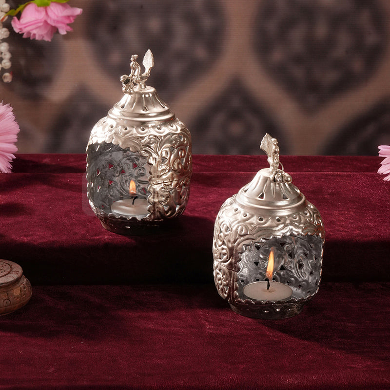 Berry Charm Tea Light Holder - Set Of Two media 3