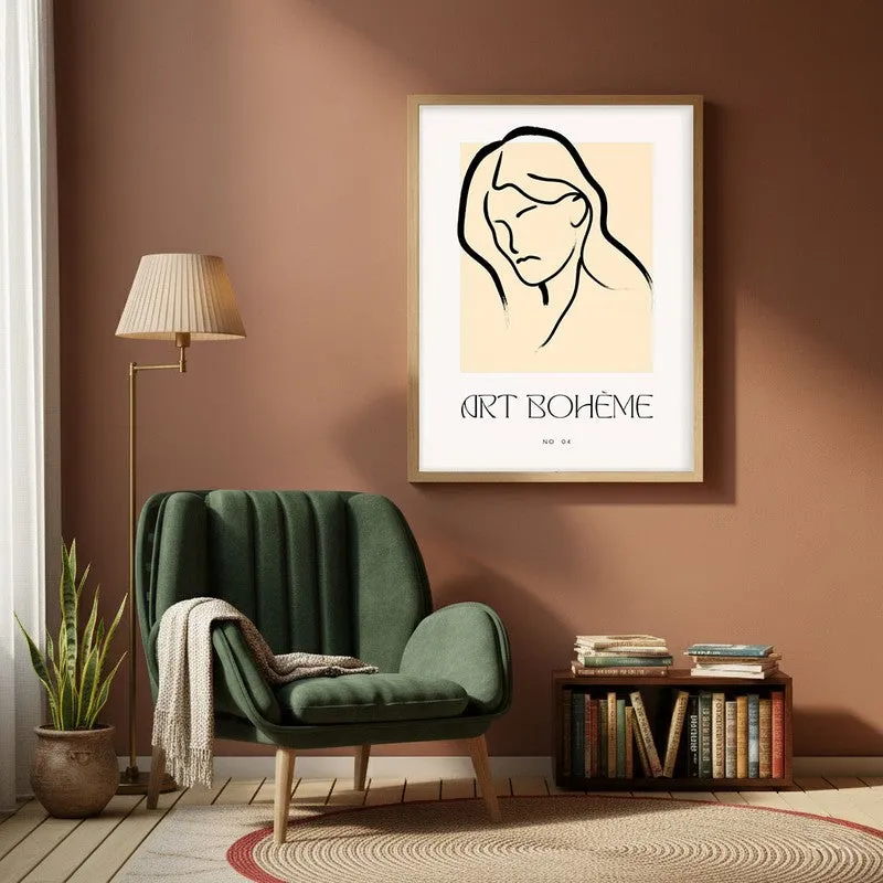 Tender Tilt Canvas Wall Painting With Brown Frame media 1