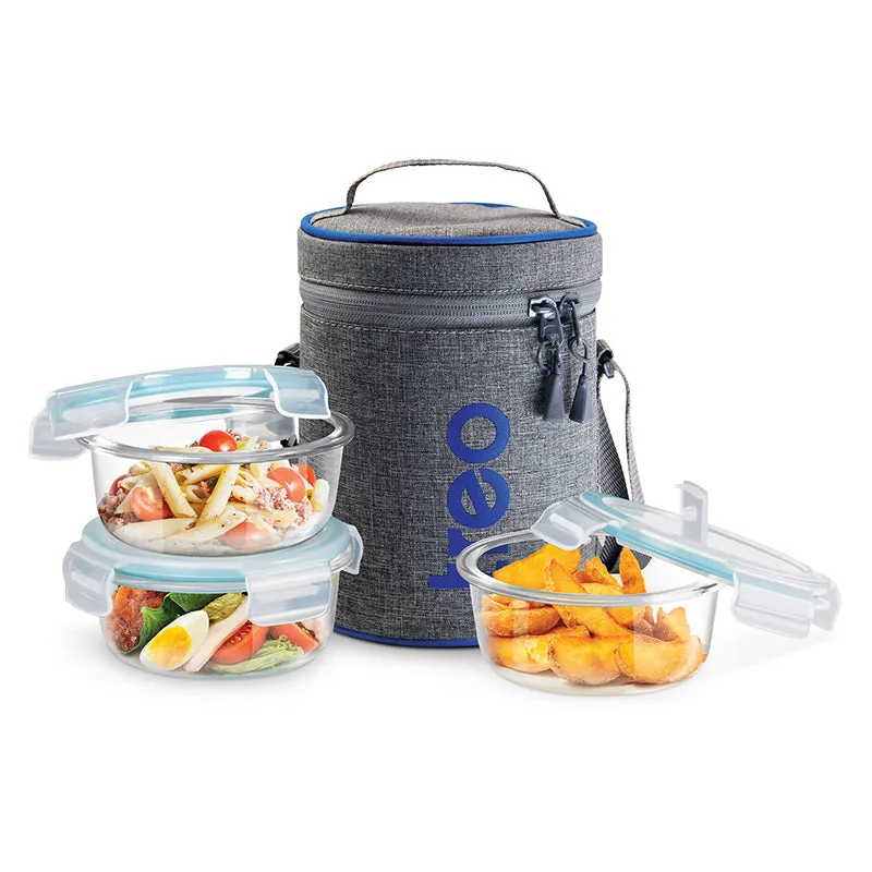 Milton Oasis Borosilicate Lunch Box With Bag (400 mL) - Three Piece Set media 8