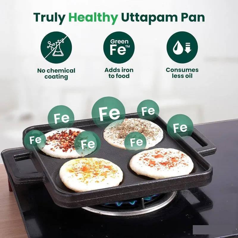 Snack Nest Cast Iron Non-Stick Paniyaram & Appam Pan - Black media 12