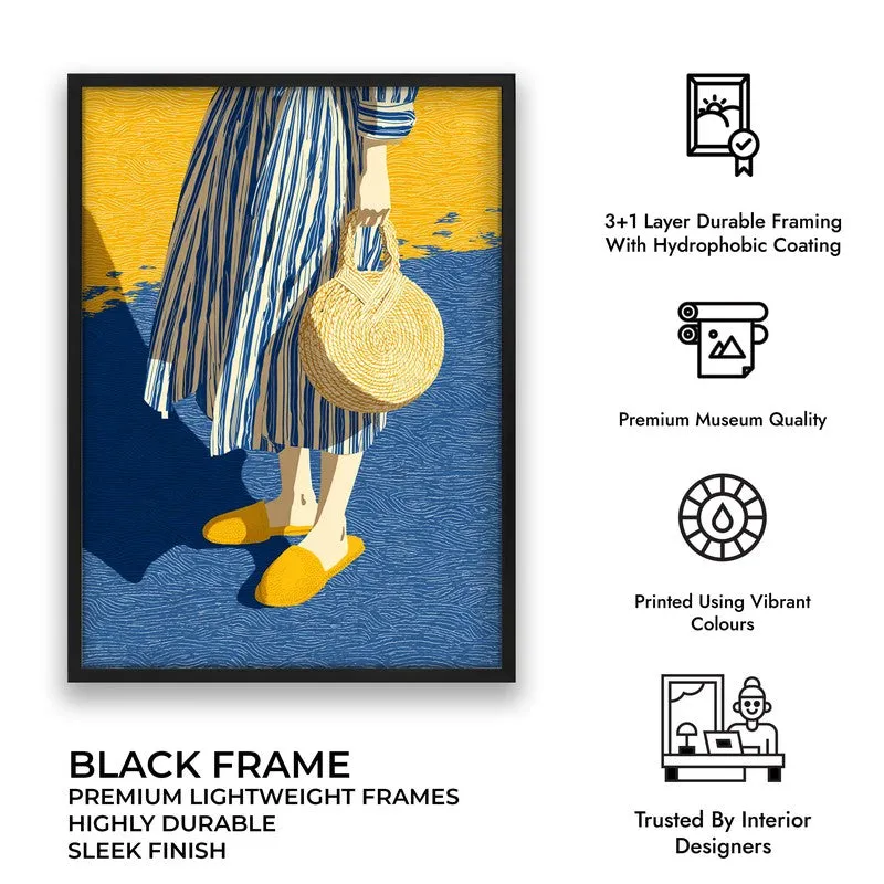Quiet Couture Canvas Wall Painting - Black Frame media 9