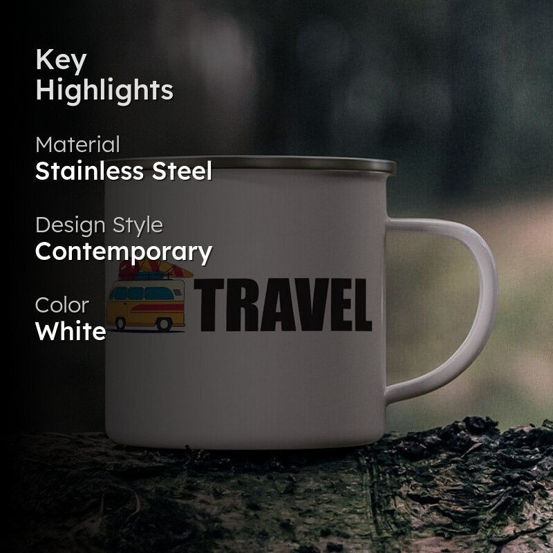 Wanderlust Stainless Steel Coffee Mug (330 mL) media 2