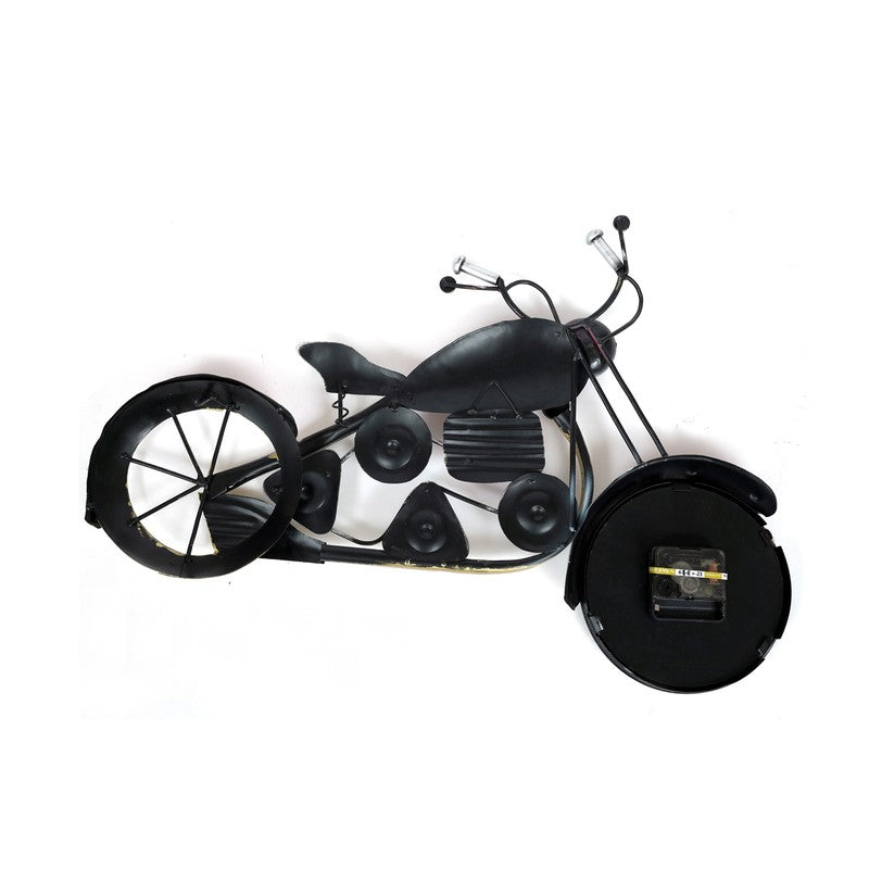 Artistic Bike Dial Showpiece Accent Metal Wall Clock media 5