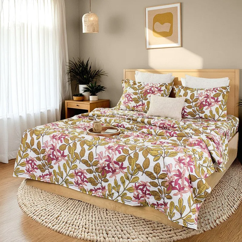 Moringa Cotton Bedsheet (Pink) - 180 TC media 9
