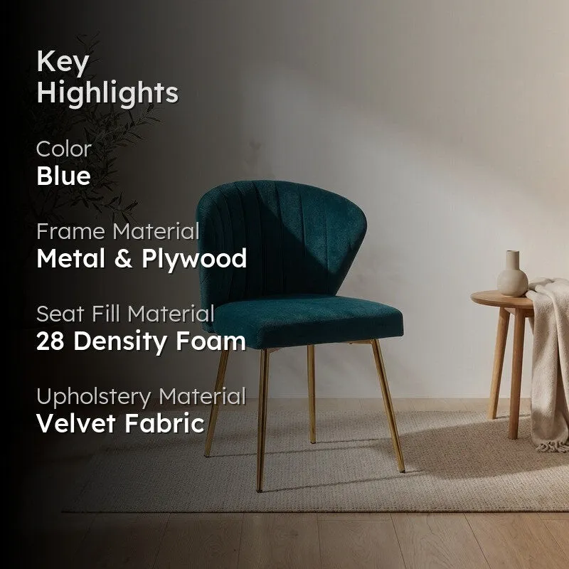 Cozyra Metal Accent Chair - Blue media 2