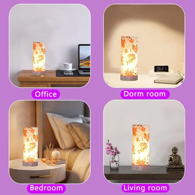 Ibis Ocra Tower Wooden Table Lamp - Orange,White media 5