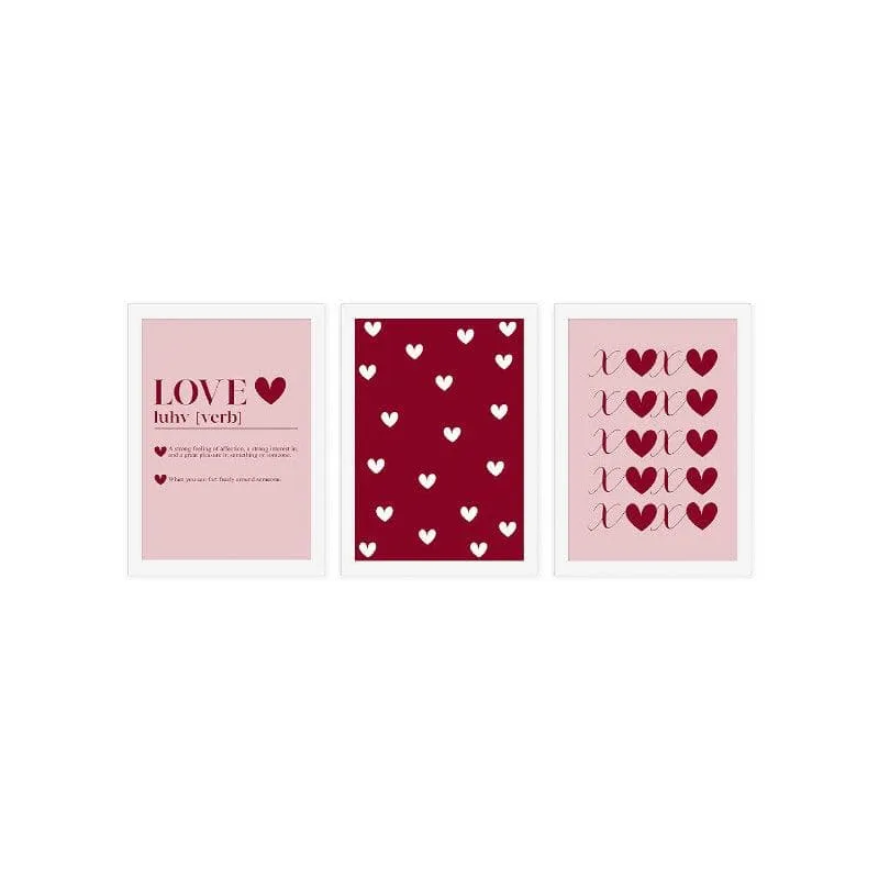 Ti Amo Paper Wall Art (Red) - Set Of Three media 3