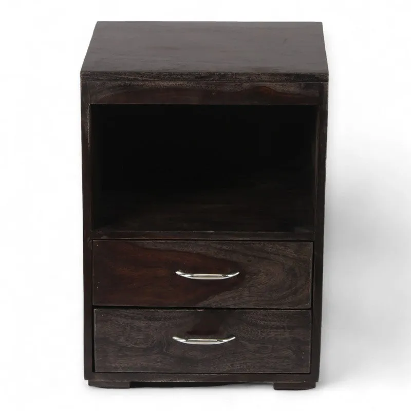 Uverix Sheesham Wooden Side & Bedside Table - Dark Brown media 4