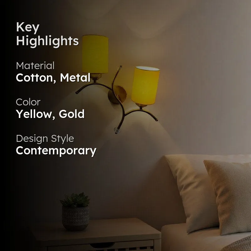 LumiBranch Dual Cotton Wall Lamp - Yellow media 2