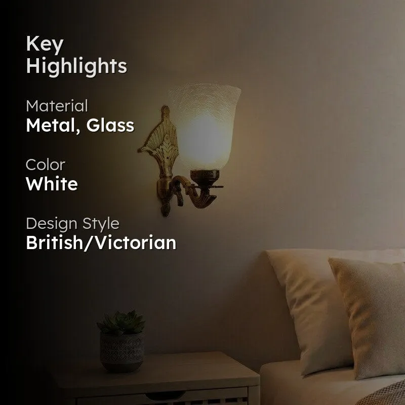 Crystal Bloom Ornate Floral Glass Wall Lamp media 2