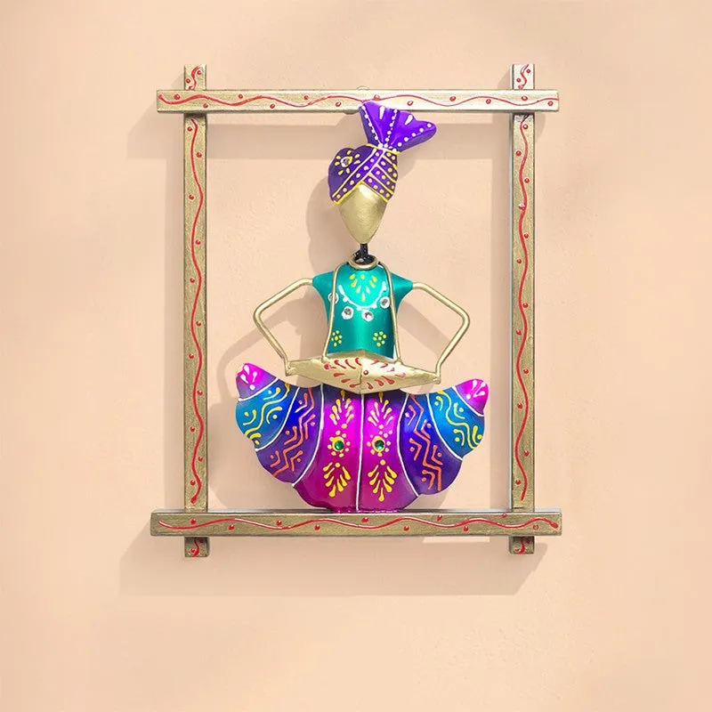 Folk Iron Wall Accent - Green,Pink media 1
