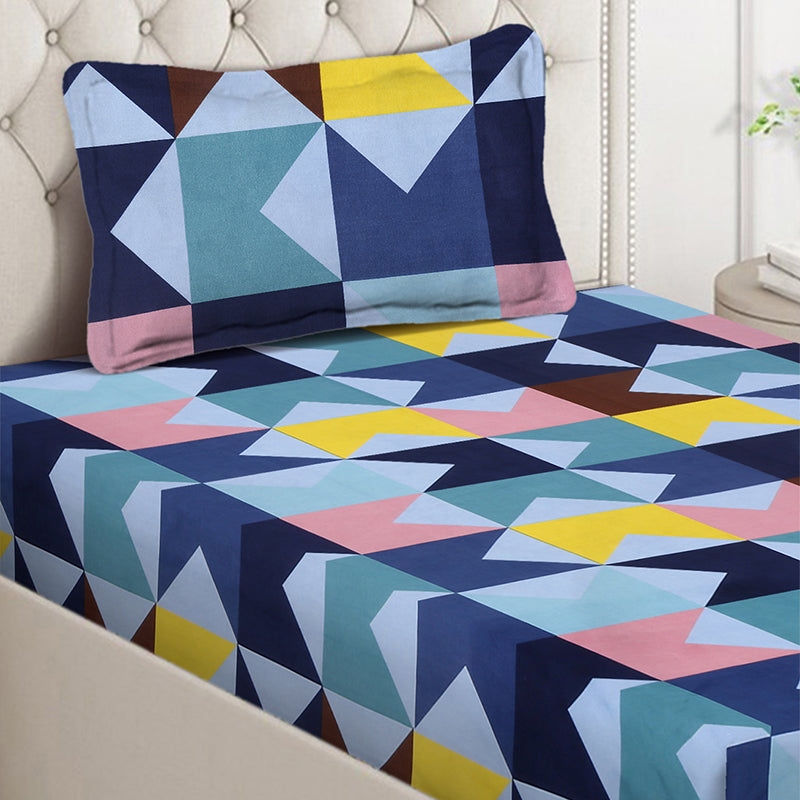 Penant Dreams Geometric Bedsheet - 130 GSM media 4