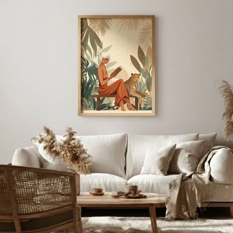 Elowen Canvas Wall Painting With Brown Frame media 6